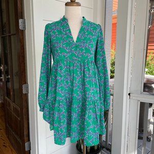Winona Dress Heebee Zeebee (Green Zebra)